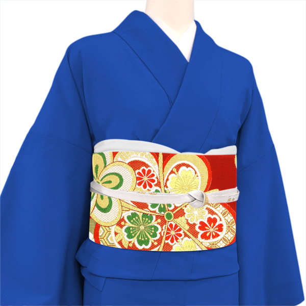 大光 振袖用 袋帯 赤 ねじり梅［35,200円］ 枚目