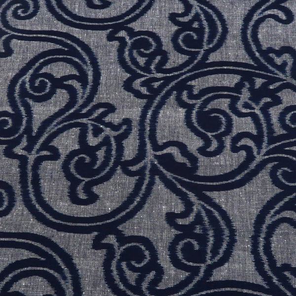 久留米絣 着物 池光政 グレー 紺色 唐草［199,100円］ 枚目