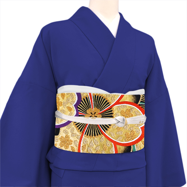 岡文織物 振袖用袋帯 黒 桜柄 絹 振袖帯 西陣織［66,000円］ 枚目