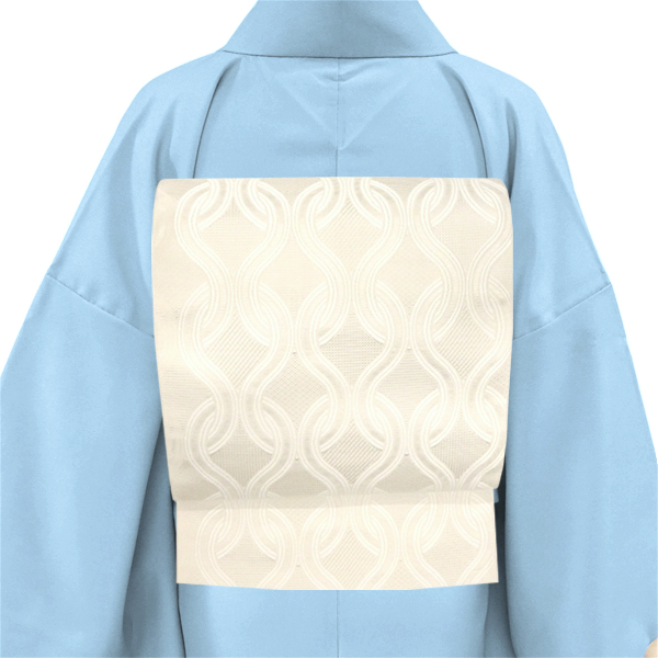 大倉織物 誠之輔 博多帯 名古屋帯 白色 正絹 本場筑前博多織［88,000円］ 枚目