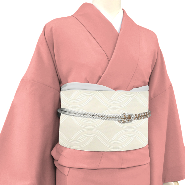 大倉織物 誠之輔 博多帯 名古屋帯 白色 正絹 本場筑前博多織［88,000円］ 枚目