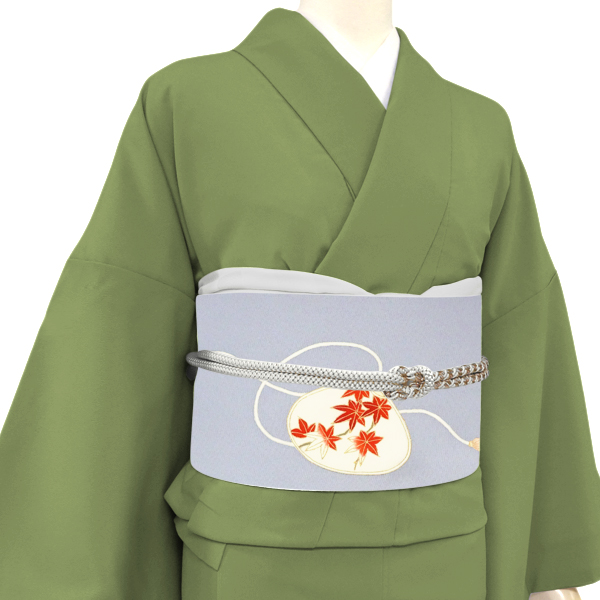京友禅 染め名古屋帯 正絹 青紫 貝合わせ［235,400円］ 枚目