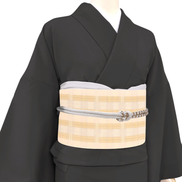 首里織 花織 名古屋帯 高久みさ子 ベージュ 正絹 帯 九寸帯 カジュアル 沖縄県伝統工芸品［418,000円］ 枚目