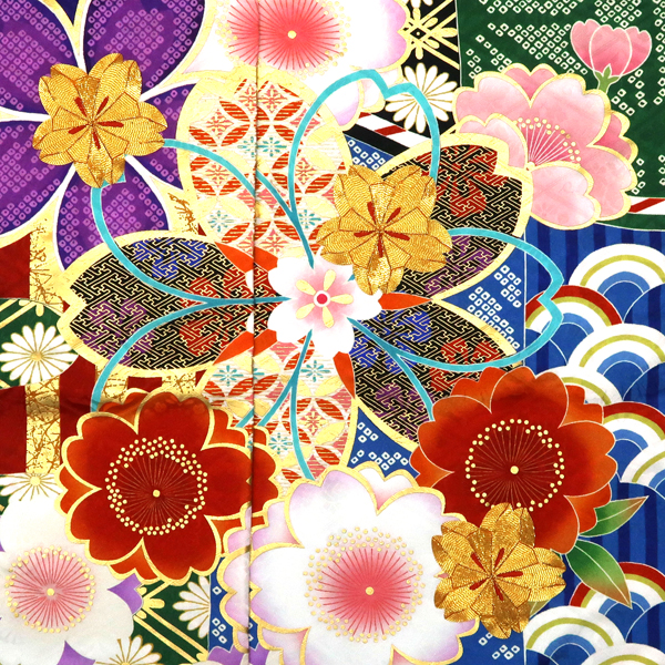 関芳 IKKO 振袖 黄色 古典柄 桜 青海波 花菱 正絹 フォーマル 成人式 卒業式［143,000円］ 枚目