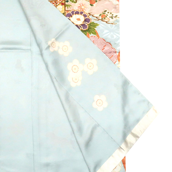 吉澤織物 吉澤の友禅 振袖 友禅 水色 貝桶 松竹梅 古典柄 正絹 フォーマル 着物 成人式［308,000円］ 枚目