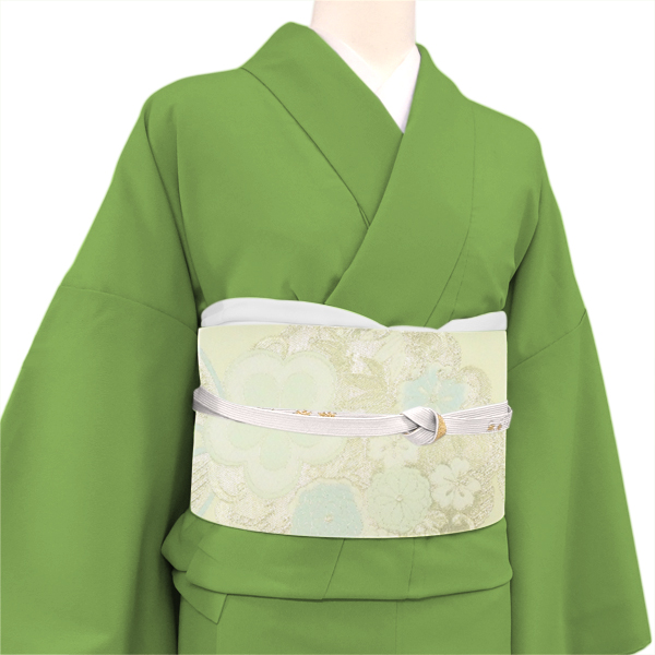 樹織物 振袖用袋帯 ベージュ 金 西陣織 七宝 古典柄 成人式［36,300円］ 枚目