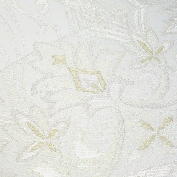 振袖用袋帯 樹織物 白 シルバー 西陣織 唐草 古典柄 成人式［36,300円］ 枚目