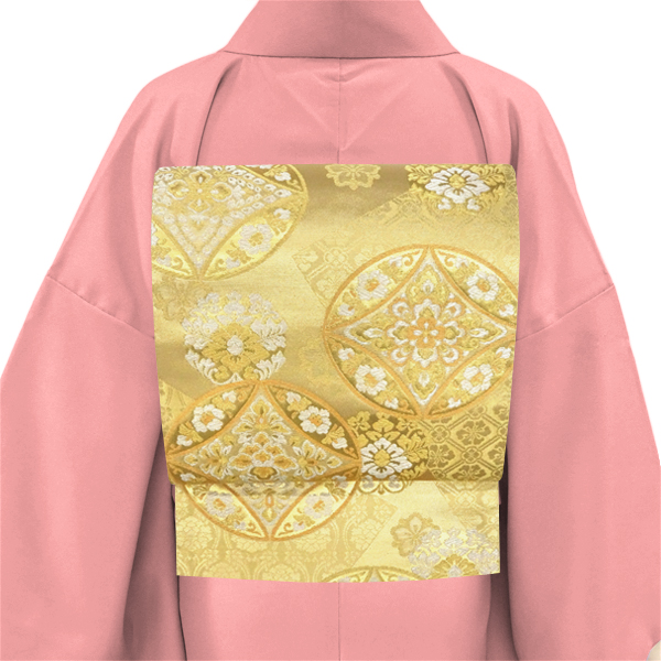 志都香 袋帯 金色 西陣織 七宝 古典 絹［63,800円］ 枚目