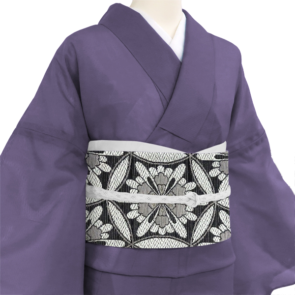 沢本織物 絽袋帯 黒色 輪繋ぎ フォーマル 西陣織 夏物 正絹［41,800円］ 枚目