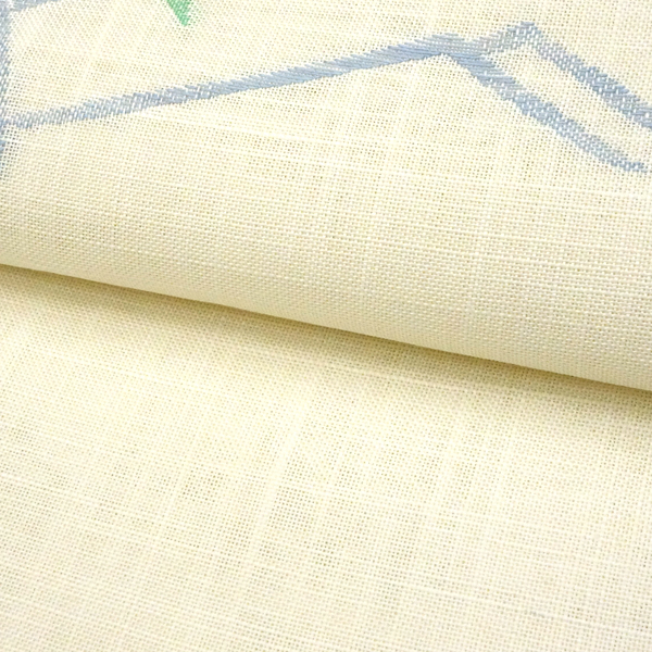 宮岸織物 西陣織 麻名古屋帯 アイボリー 南天文様 麻帯 本麻 夏用 夏帯［49,500円］ 枚目