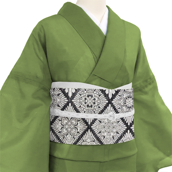 佐々木染織 夏袋帯 黒 フォーマル 西陣織 菱 絹 絽袋帯［36,300円］ 枚目