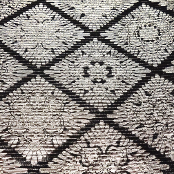 佐々木染織 夏袋帯 黒 フォーマル 西陣織 菱 絹 絽袋帯［36,300円］ 枚目