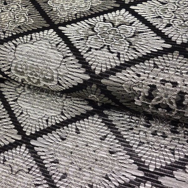 佐々木染織 夏袋帯 黒 フォーマル 西陣織 菱 絹 絽袋帯［36,300円］ 枚目