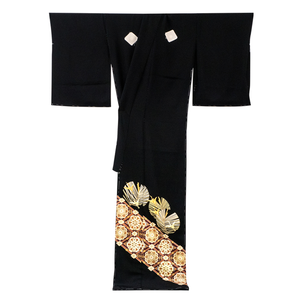 京友禅 黒留袖 鶴 松 天格子［138,000円］ 枚目
