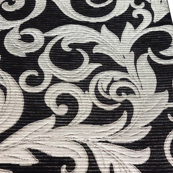 佐々木染織  夏袋帯 西陣織 黒 夏用 唐草 更紗 正絹［36,300円］ 枚目