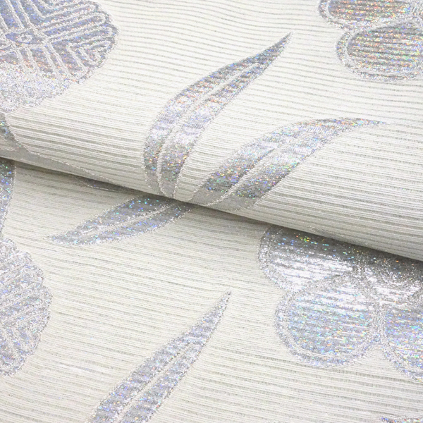 佐々木染織 西陣織 絽袋帯 フォーマル ライトグレー 礼装用 笹蔓 夏物 正絹［36,300円］ 枚目