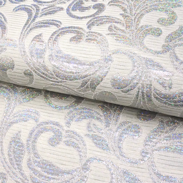 佐々木染織 絽袋帯 夏袋帯 西陣織 ライトグレー 礼装用 唐草 更紗 単衣 夏物 正絹［36,300円］ 枚目