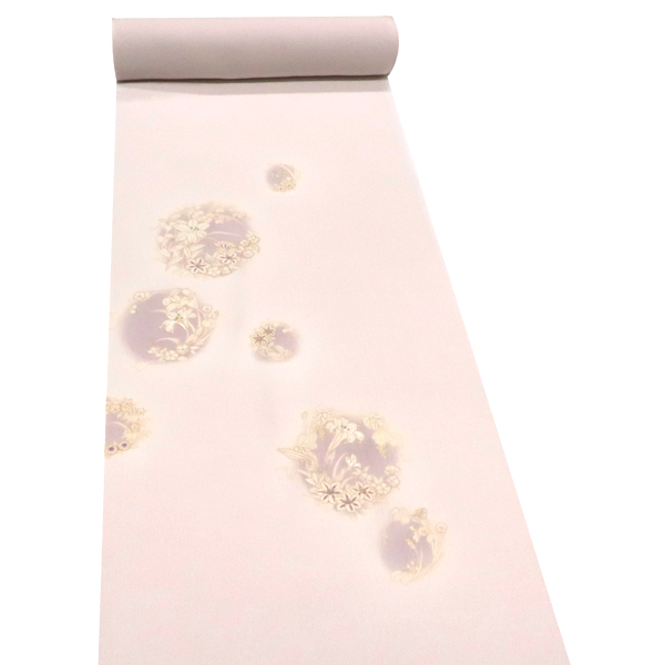 吉澤の友禅 付下 訪問着 薄ピンク 花の丸 着物 正絹 吉澤織物［198,000円］ 枚目