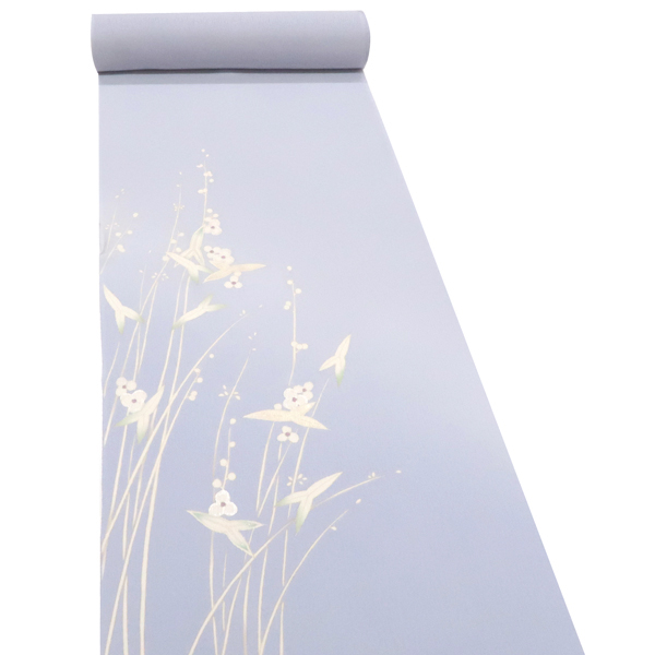 吉澤の友禅 付下 訪問着 薄紫 沢瀉 着物 反物 新品 正絹 フォーマル 吉澤織物［198,000円］ 枚目