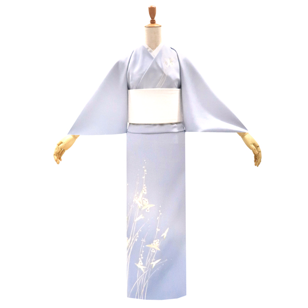 吉澤の友禅 付下 訪問着 薄紫 沢瀉 着物 反物 新品 正絹 フォーマル 吉澤織物［198,000円］ 枚目