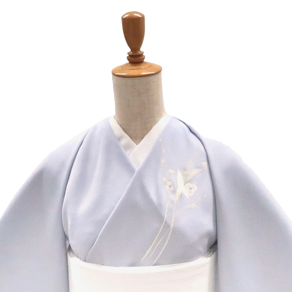 吉澤の友禅 付下 訪問着 薄紫 沢瀉 着物 反物 新品 正絹 フォーマル 吉澤織物［198,000円］ 枚目