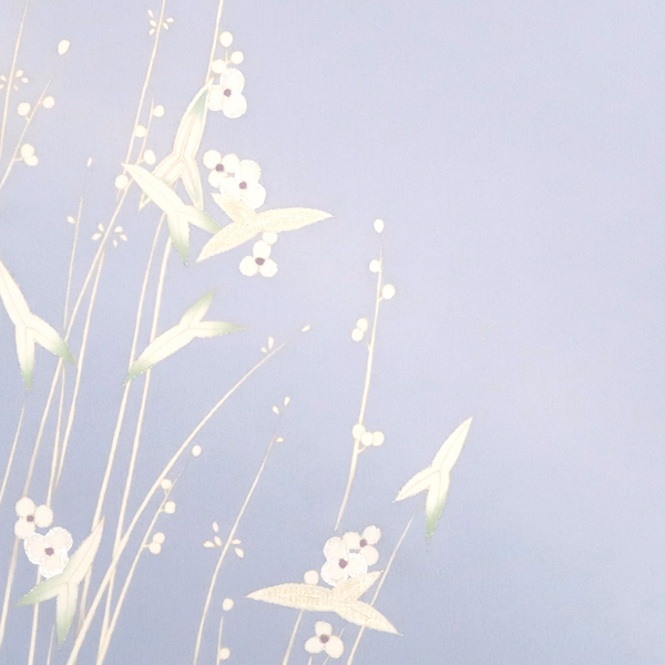 吉澤の友禅 付下 訪問着 薄紫 沢瀉 着物 反物 新品 正絹 フォーマル 吉澤織物［198,000円］ 枚目