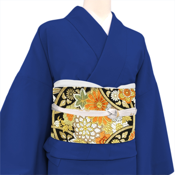 絲屋善創 振袖用袋帯 袋帯 黒色 輪繋ぎ 正絹 成人式［143,000円］ 枚目