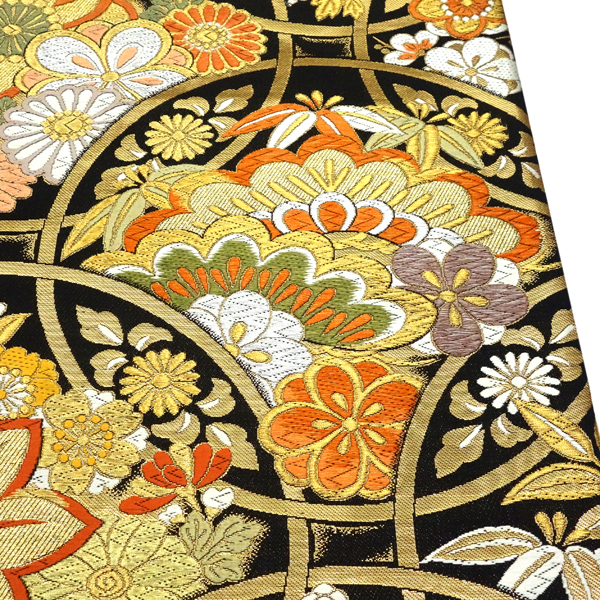 絲屋善創 振袖用袋帯 袋帯 黒色 輪繋ぎ 正絹 成人式［143,000円］ 枚目