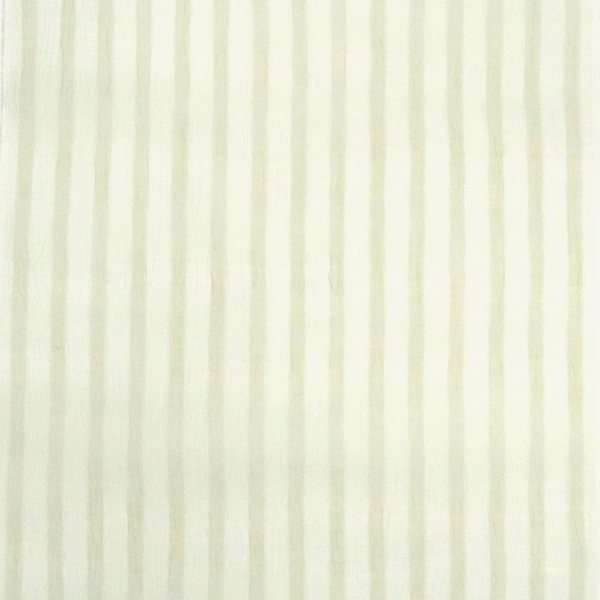 本麻 近江ちぢみ 着物 薄緑×ライトグレー 縞 近江縮［88,000円］ 枚目