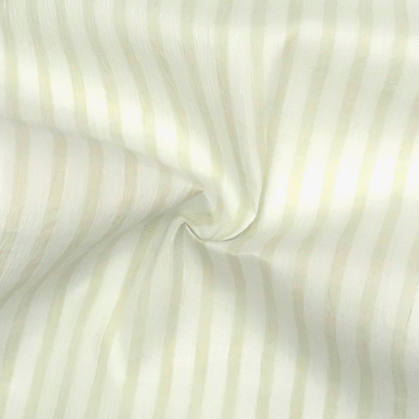 本麻 近江ちぢみ 着物 薄緑×ライトグレー 縞 近江縮［88,000円］ 枚目