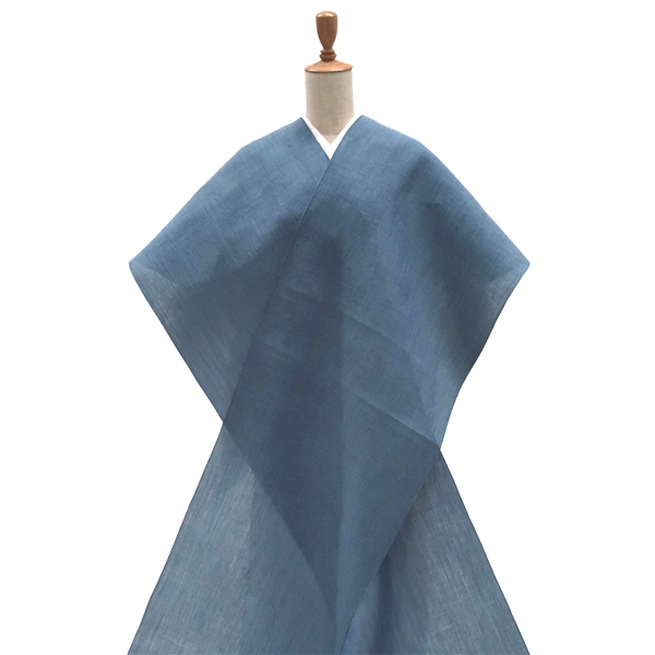 本麻近江ちぢみ 着物 薄青 夏着物 近江縮［88,000円］ 枚目