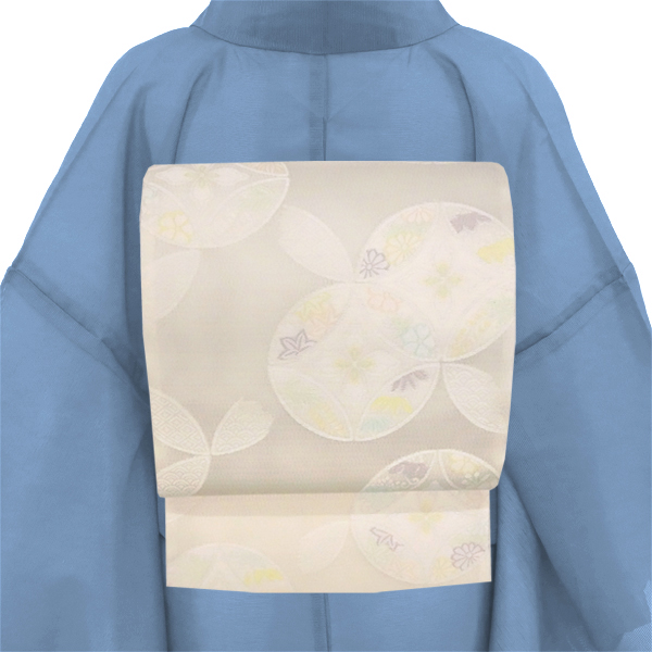 都 夏袋帯 夏帯 白色 フォーマル 紗袋帯 夏袋帯 礼装用 紗 西陣織 七宝 夏物 正絹［181,500円］ 枚目