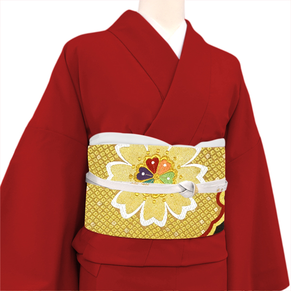 高島織物 振袖袋帯 黒 雪輪 桜 成人式 西陣織 フォーマル 古典柄［198,000円］ 枚目