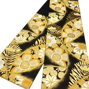 振袖用袋帯 高島織物 黒色 成人式 桜 西陣織［198,000円］