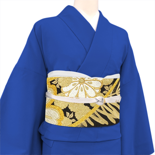 振袖用袋帯 高島織物 黒色 成人式 桜 西陣織［198,000円］ 枚目