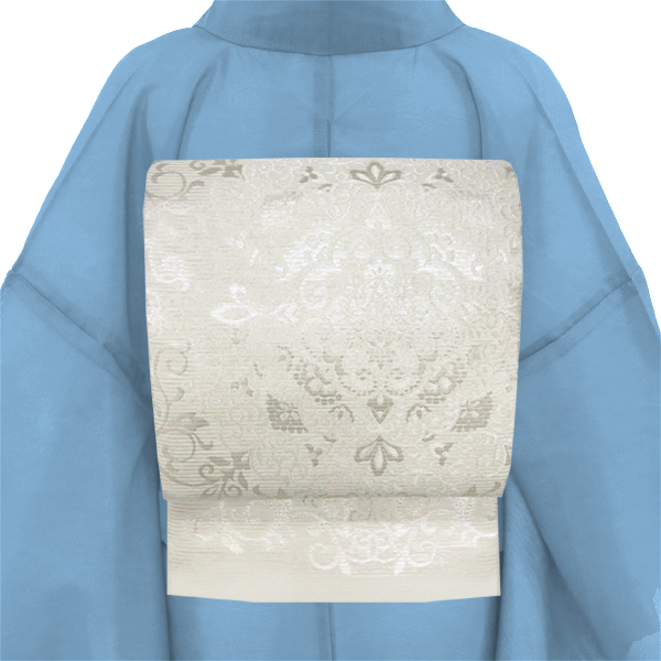 佐々木染織 夏帯 袋帯 白 フォーマル 大華文 絽袋帯 西陣織 正絹 礼装 夏帯［36,300円］ 枚目
