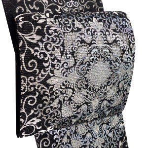 佐々木染織 西陣織 絽袋帯 大華文 黒 フォーマル 正絹［36,300円］