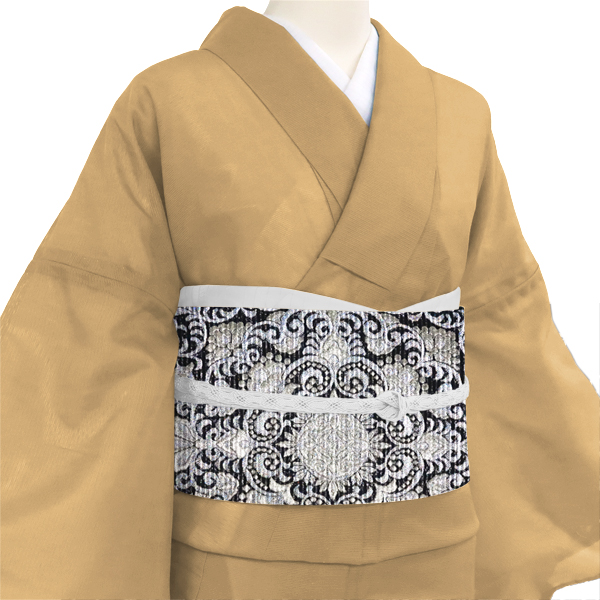 佐々木染織 西陣織 絽袋帯 大華文 黒 フォーマル 正絹［36,300円］ 枚目