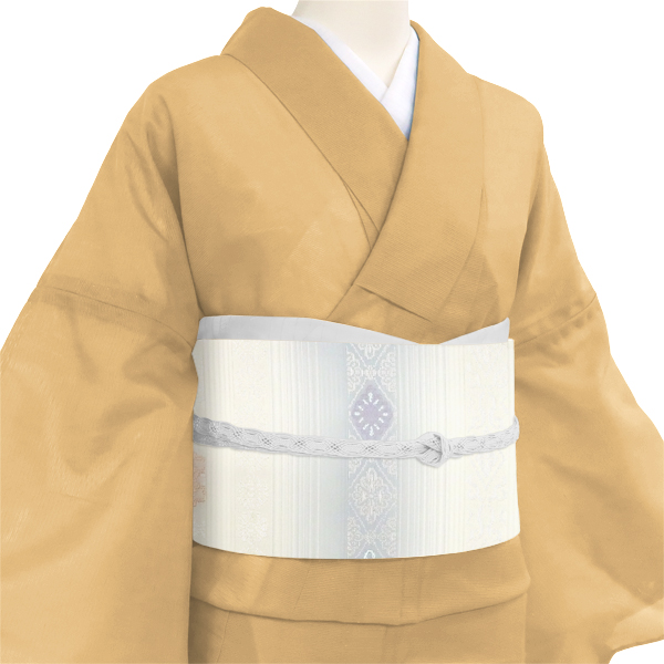 佐々木染織 夏袋帯 白×水色フォーマル 絽 袋帯 夏用 西陣織 横段［36,300円］ 枚目