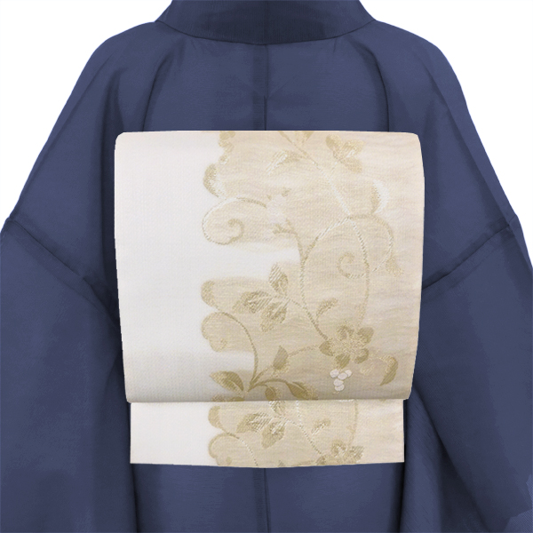 夏袋帯 沢本織物 白 唐草 西陣織 正絹［34,800円］ 枚目