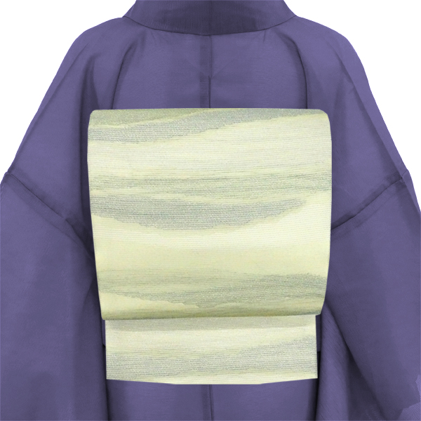 沢本織物 夏帯 絽袋帯 西陣織 緑色 正絹 夏帯［41,800円］ 枚目