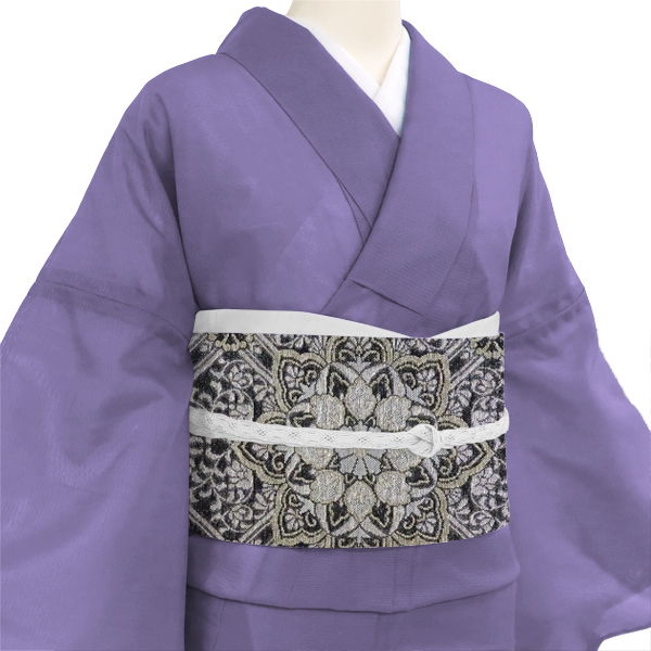 沢本織物 紗袋帯 正絹 黒色 フォーマル 西陣織 夏袋帯 礼装用 襷 華文［41,800円］ 枚目