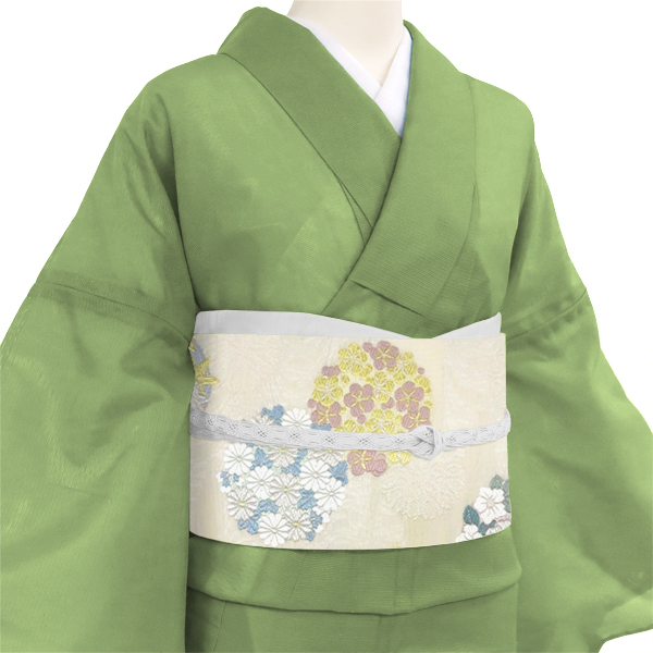 志都香 夏袋帯 西陣織 フォーマル 花の丸 白 生成り夏物 正絹［121,000円］ 枚目