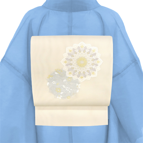 志都香 夏袋帯 本袋帯 西陣織 絹 華文 生成り［97,900円］ 枚目
