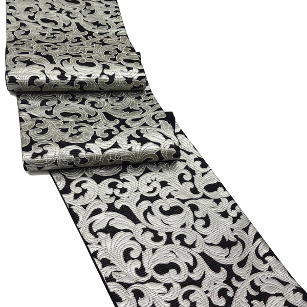 佐々木染織 夏帯 袋帯 黒 西陣織 絽袋帯フォーマル 唐草 更紗［36,300円］ 枚目