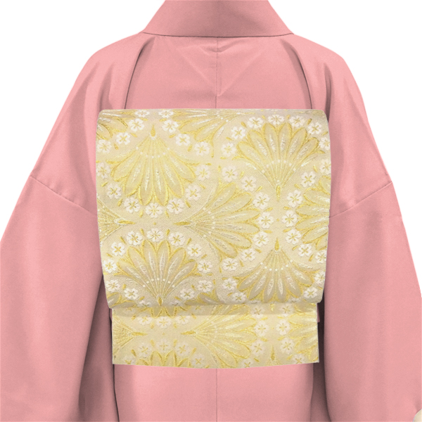 志都香 袋帯 横菊文 金色 絹 ゴールド 帯 フォーマル 西陣織［58,300円］ 枚目