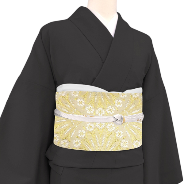 志都香 袋帯 横菊文 金色 絹 ゴールド 帯 フォーマル 西陣織［58,300円］ 枚目