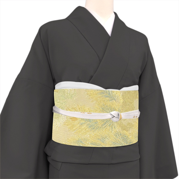 志都香 西陣織 袋帯 金色 正絹 帯 フォーマル 松文［132,000円］ 枚目